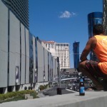 buddy from high school and US airman, Mark, overlooking the Las Vegas Strip